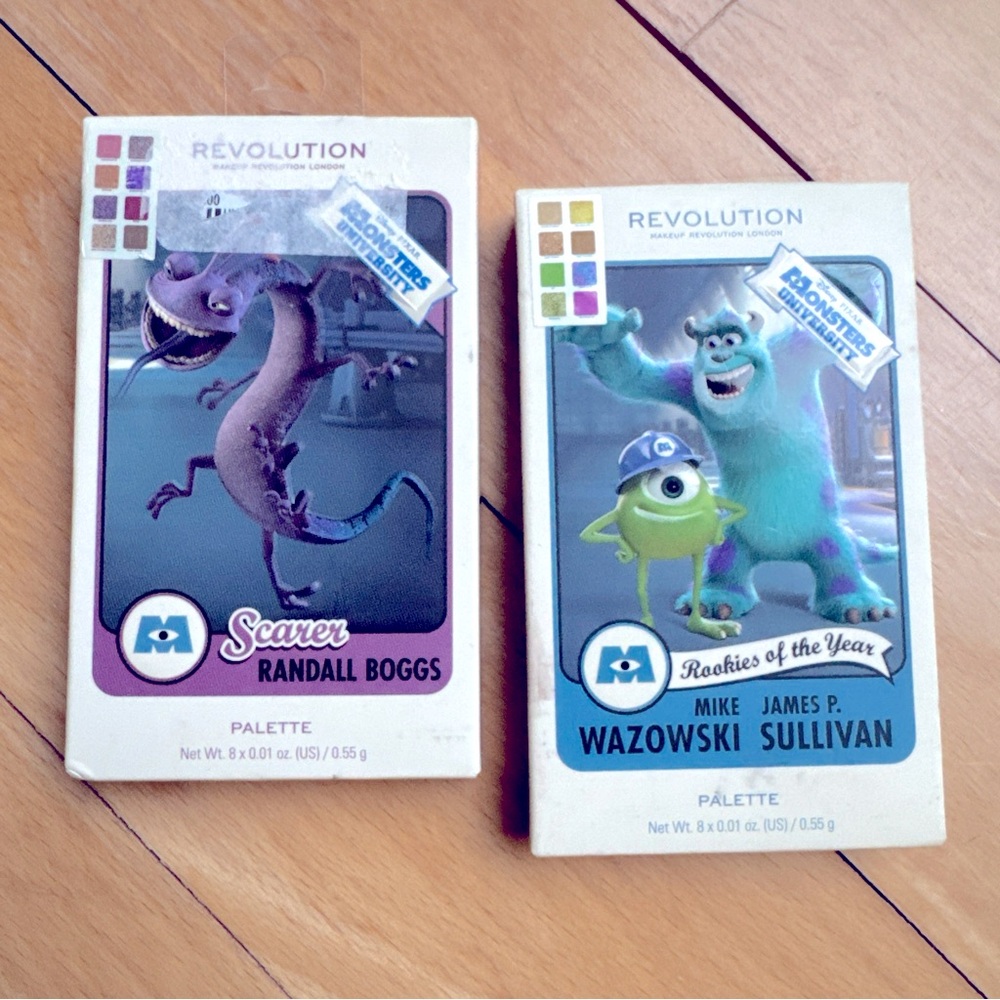 2 Makeup Revolution x Monsters University Card Eyeshadow Palette Randall Rookies